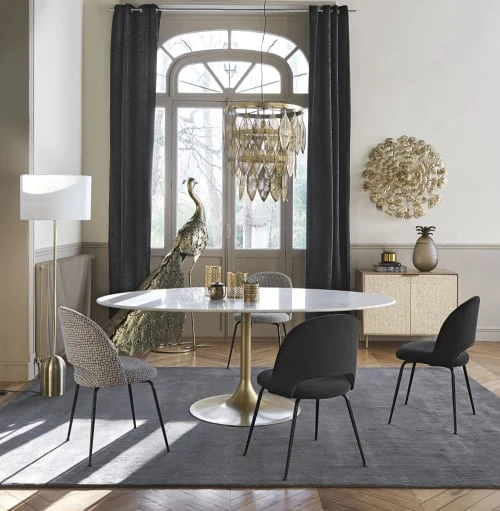 Maisons Du Monde Tables à Manger Table à Manger 4/6 Personnes En Marbre Et Métal L200 8 Maisons Du Monde Tables à Manger Table à Manger 4/6 Personnes En Marbre Et Métal L200 – Image 6