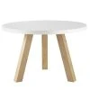 Maisons Du Monde Tables à Manger Table à Manger 5/6 Personnes En Béton Blanc Et Chêne D120 -Marquee Magasin table a manger 5 6 personnes en beton blanc et chene d120 1000 14 10 188323 1