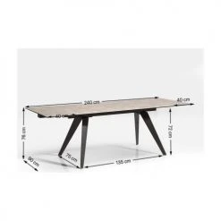 Kare Design Tables à Manger Table à Manger 6/10 Personnes Extensible Blanche L160/240 -Marquee Magasin table a manger 6 10 personnes extensible blanche l160 240 3
