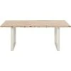 Kare Design Tables à Manger Table à Manger 6 Personnes En Acacia Brut Et Acier Argenté L160 -Marquee Magasin table a manger 6 personnes en acacia brut et acier argente l160