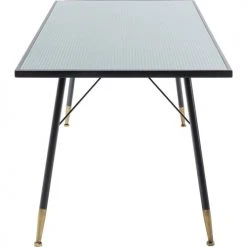 Kare Design Tables à Manger Table à Manger 6 Personnes En Verre Et Acier L160 -Marquee Magasin table a manger 6 personnes en verre et acier l160 3