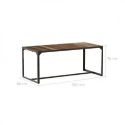 Rendez Vous Déco Tables à Manger Table à Manger 6 Personnes Rectangulaire En Bois Et Métal 180 Cm -Marquee Magasin table a manger 6 personnes rectangulaire en bois et metal 180 cm 2