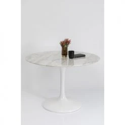Kare Design Tables à Manger Table à Manger 6 Personnes Ronde Effet Marbre Blanc D110 -Marquee Magasin table a manger 6 personnes ronde effet marbre blanc d110 2
