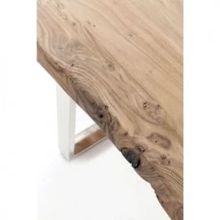 Kare Design Tables à Manger Table à Manger 8 Personnes En Acacia Brut Et Acier Chromé L180 -Marquee Magasin table a manger 8 personnes en acacia brut et acier chrome l180 1