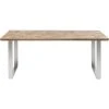 Kare Design Tables à Manger Table à Manger 8 Personnes En Bois Recyclé Et Acier Chromé L180 -Marquee Magasin table a manger 8 personnes en bois recycle et acier chrome l180