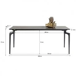 Kare Design Tables à Manger Table à Manger 8 Personnes En Bois Recyclé Et Acier L180 -Marquee Magasin table a manger 8 personnes en bois recycle et acier l180 4