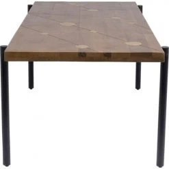 Kare Design Tables à Manger Table à Manger 8 Personnes En Manguier Massif Et Acier L180 -Marquee Magasin table a manger 8 personnes en manguier massif et acier l180 3