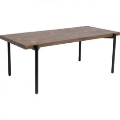 Kare Design Tables à Manger Table à Manger 8 Personnes En Manguier Massif Et Acier L180 -Marquee Magasin table a manger 8 personnes en manguier massif et acier l180 4