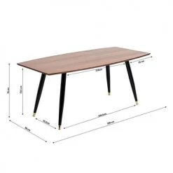 Kare Design Tables à Manger Table à Manger 8 Personnes En Noyer Et Acier L180 -Marquee Magasin table a manger 8 personnes en noyer et acier l180 4