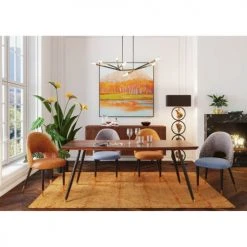 Kare Design Tables à Manger Table à Manger 8 Personnes Noyer Et Acier L180 -Marquee Magasin table a manger 8 personnes noyer et acier l180 1