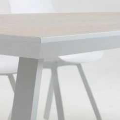 Oviala Tables à Manger Table à Manger Aluminium Blanche -Marquee Magasin table a manger aluminium blanche 3