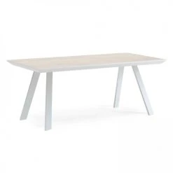 Oviala Tables à Manger Table à Manger Aluminium Blanche -Marquee Magasin table a manger aluminium blanche 4