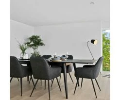 Meubles & Design Tables à Manger Table à Manger Avec Rallonges 195/285x90cm Noir -Marquee Magasin table a manger avec rallonges 195 285x90cm noir 3