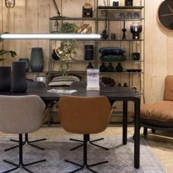 Zuiver Tables à Manger Table à Manger Bois 180x90 Noir -Marquee Magasin table a manger bois 180x90 noir 2