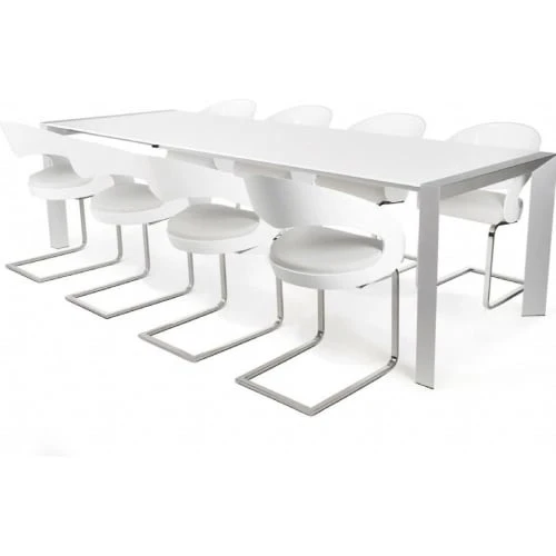 Kokoon Design Tables à Manger Table à Manger Bois Blanc 270x95x54cm 4 Kokoon Design Tables à Manger Table à Manger Bois Blanc 270x95x54cm – Image 2