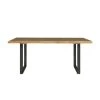 Dendro Tables à Manger Table à Manger Bois Massif Pieds Acier Brut -Marquee Magasin table a manger bois massif pieds acier brut