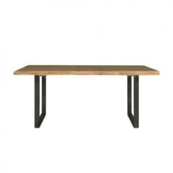 Dendro Tables à Manger Table à Manger Bois Massif Pieds Acier Brut