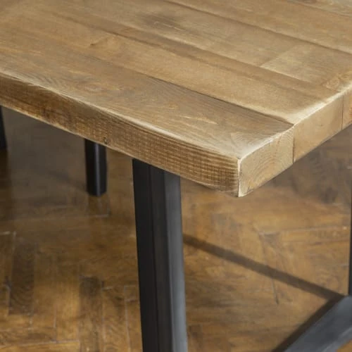 Dendro Tables à Manger Table à Manger Bois Massif Pieds Acier Brut 6 Dendro Tables à Manger Table à Manger Bois Massif Pieds Acier Brut – Image 4