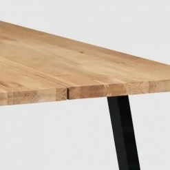 Oviala Tables à Manger Table à Manger Bois Noir Pied Forme Trapèze 200 X 95 X 75 Cm -Marquee Magasin table a manger bois noir pied forme trapeze 200 x 95 x 75 cm 5