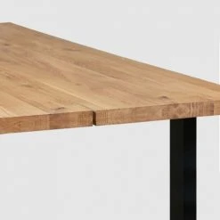 Oviala Tables à Manger Table à Manger Bois Noir Pied Forme U 240 X 95 X 75 Cm -Marquee Magasin table a manger bois noir pied forme u 240 x 95 x 75 cm 5