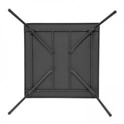 Oviala Tables à Manger Table à Manger Carrée En Acier Gris -Marquee Magasin table a manger carree en acier gris 2