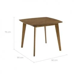 Rendez Vous Déco Tables à Manger Table à Manger Carrée En Bois Foncé, 4 Personnes -Marquee Magasin table a manger carree en bois fonce 4 personnes 2