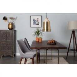 Dutchbone Tables à Manger Table à Manger Chevrons Bois Et Laiton 180x90 Cm -Marquee Magasin table a manger chevrons bois et laiton 180x90 cm 2