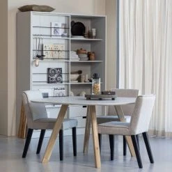 Woood Tables à Manger Table à Manger De Forme Organique En Bois 130x130cm Blanc -Marquee Magasin table a manger de forme organique en bois 130x130cm blanc 4