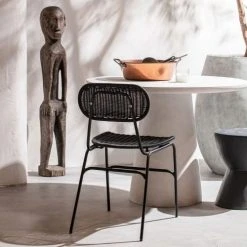 Woood Tables à Manger Table à Manger De Jardin En Fibre D'argile D100cm Blanc -Marquee Magasin table a manger de jardin en fibre d argile d100cm blanc 2