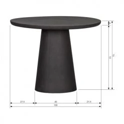 Woood Tables à Manger Table à Manger De Jardin En Fibre D'argile D100cm Marron -Marquee Magasin table a manger de jardin en fibre d argile d100cm marron 3