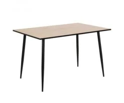 Meubles & Design Tables à Manger Table à Manger Design 4 Personnes En Bois Et Métal WILLA Blanc