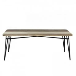 MACABANE Tables à Manger Table à Manger En Acacia Et Pieds En Métal Noir L200 -Marquee Magasin table a manger en acacia et pieds en metal noir l200 4