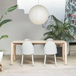 TEULAT Tables à Manger Table à Manger En Bois 180x100cm Bois Clair -Marquee Magasin table a manger en bois 180x100cm bois clair 1