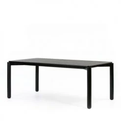 TEULAT Tables à Manger Table à Manger En Bois 180x100cm Noir -Marquee Magasin table a manger en bois 180x100cm noir 3