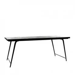 Pomax Tables à Manger Table à Manger En Bois 185x86cm Noir