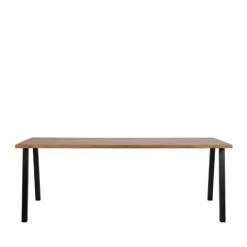 Woood Tables à Manger Table à Manger En Bois Clair 200x90cm Métal