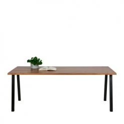 Woood Tables à Manger Table à Manger En Bois Clair 200x90cm Métal -Marquee Magasin table a manger en bois clair 200x90cm metal 3