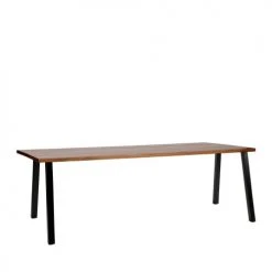 Woood Tables à Manger Table à Manger En Bois Clair 200x90cm Métal -Marquee Magasin table a manger en bois clair 200x90cm metal 4