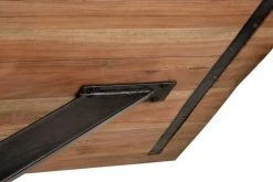 GINER Y COLOMER Tables à Manger Table à Manger En Bois D'acacia Naturel Et Pieds En Métal Noir -Marquee Magasin table a manger en bois d acacia naturel et pieds en metal noir 2