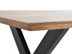 GINER Y COLOMER Tables à Manger Table à Manger En Bois D'acacia Naturel Et Pieds En Métal Noir -Marquee Magasin table a manger en bois d acacia naturel et pieds en metal noir 6
