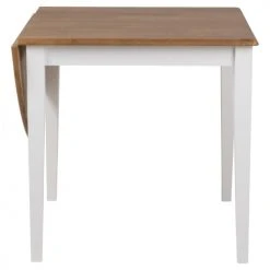 Toilinux Tables à Manger Table à Manger En Bois D'hévéa Avec 1 Rallonge En Demi-cercle -Marquee Magasin table a manger en bois d hevea avec 1 rallonge en demi cercle 3