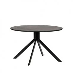 Woood Tables à Manger Table à Manger En Bois D120cm Noir