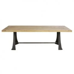 Maisons Du Monde Tables à Manger Table à Manger En Bois De Manguier Massif Et Métal Gris Anthracite 10 Personnes L240