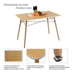 Urban Meuble Tables à Manger Table à Manger En Bois De Style Moderne 110x70 -Marquee Magasin table a manger en bois de style moderne 110x70 4