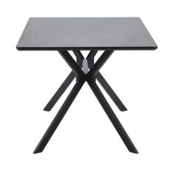 Woood Tables à Manger Table à Manger En Bois Et Métal 200x90cm Noir -Marquee Magasin table a manger en bois et metal 200x90cm noir 2