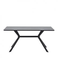 Woood Tables à Manger Table à Manger En Bois Et Métal 200x90cm Noir