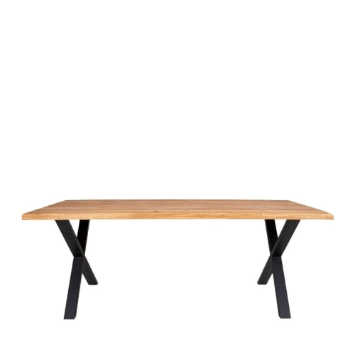 House Nordic Tables à Manger Table à Manger En Bois Et Métal 200x95cm Bois Clair Et Noir 3 House Nordic Tables à Manger Table à Manger En Bois Et Métal 200x95cm Bois Clair Et Noir