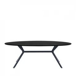 Woood Tables à Manger Table à Manger En Bois Et Métal 220x100cm Noir