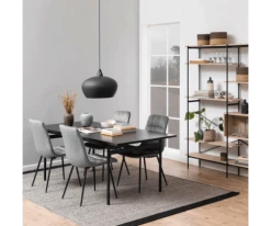 Meubles & Design Tables à Manger Table à Manger En Bois Noir 200x90cm -Marquee Magasin table a manger en bois noir 200x90cm 5