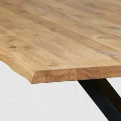 Oviala Tables à Manger Table à Manger En Bois Noir Forme Trapèze 240 X 95 X 75 Cm -Marquee Magasin table a manger en bois noir forme trapeze 240 x 95 x 75 cm 5